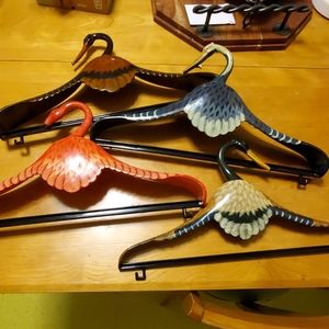 Set of 4 plastic bird hanger